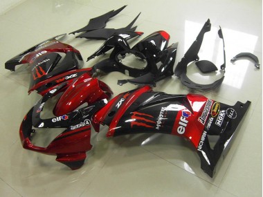 Kawasaki ZX 250R 08-12 Verkleidung - Schwarz Rot Monster