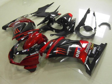 Kawasaki ZX 250R 08-12 Verkleidung - Schwarz Rot Monster