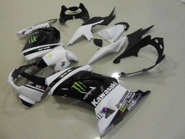 Kawasaki ZX 250R 08-12 Verkleidung - Schwarz Weißes Monster