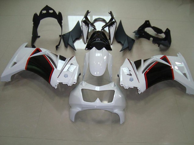 Kawasaki ZX 250R 08-12 Verkleidungen - Perl Weiß Schwarz Kawasaki ZX 250R 08-12 Verkleidungen - Perl Weiß Schwarz