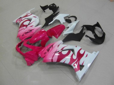 Kawasaki ZX 250R 08-12 Verkleidungen - Rosa Weiß