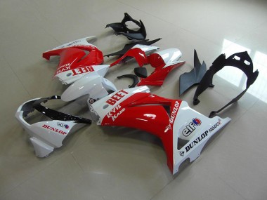 Kawasaki ZX 250R 08-12 Verkleidungen - Rot Weiß BEET