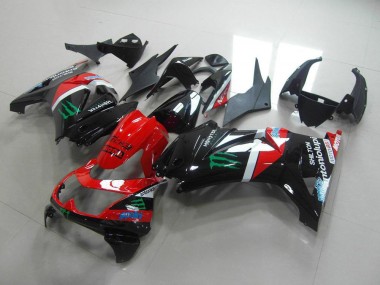 Kawasaki ZX 250R 08-12 Verkleidungen - Rot und Schwarz Monster