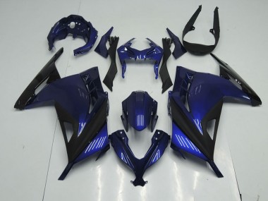 Kawasaki ZX 300R 13-16 Verkleidungen - Blau Schwarz