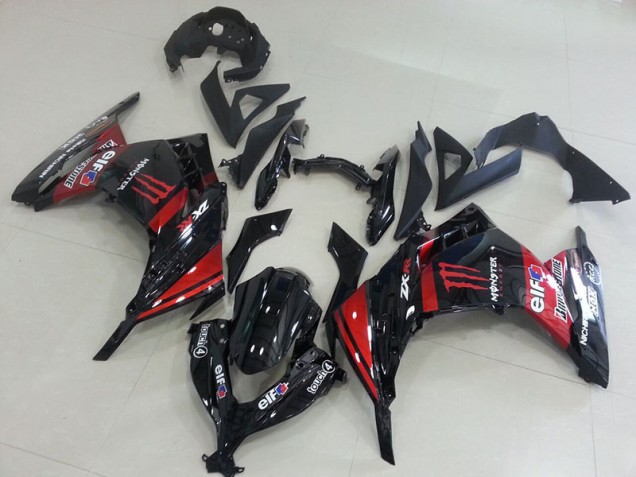 Kawasaki ZX 300R 13-16 Verkleidungen - Schwarz Rot Monster Kawasaki ZX 300R 13-16 Verkleidungen - Schwarz Rot Monster