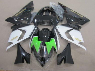 Kawasaki ZX10R 03-05 Verkleidungen - Schwarz Weiß Gold Ninja