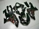 Kawasaki ZX10R 06-07 Verkleidung - Schwarz rote Flamme