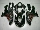 Kawasaki ZX10R 06-07 Verkleidung - Schwarz rote Flamme