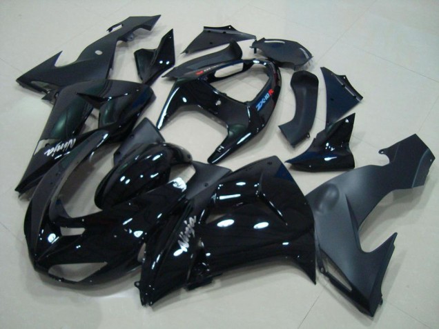 Kawasaki ZX10R 06-07 Verkleidungen - Glänzend Schwarz Matt Schwarz