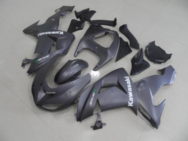 Kawasaki ZX10R 06-07 Verkleidungen - Grau mit Weißen Aufklebern