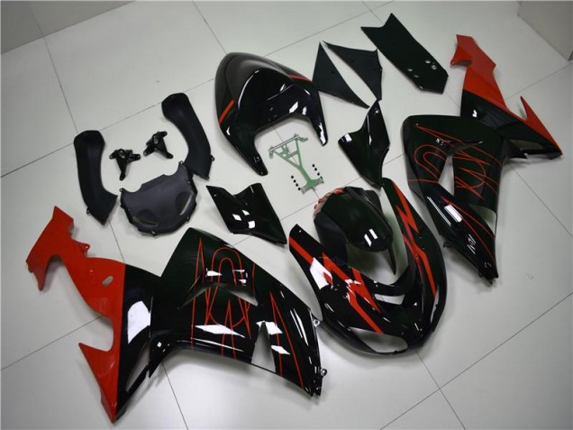 Kawasaki ZX10R 06-07 Verkleidungen - Schwarz Rot Kawasaki ZX10R 06-07 Verkleidungen - Schwarz Rot