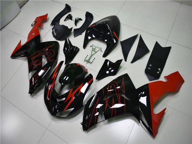 Kawasaki ZX10R 06-07 Verkleidungen - Schwarz Rot Kawasaki ZX10R 06-07 Verkleidungen - Schwarz Rot
