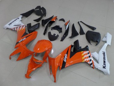 Kawasaki ZX10R 08-10 Verkleidungen - Orange und Weiß