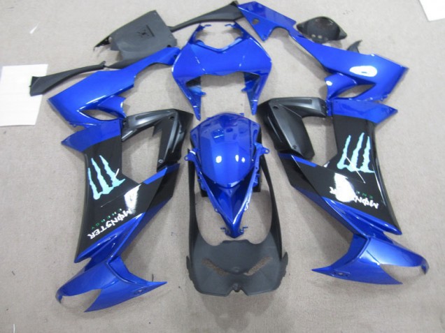 Kawasaki ZX10R 08-10 Verkleidungen - Schwarz Blaus Monster Kawasaki ZX10R 08-10 Verkleidungen - Schwarz Blaus Monster