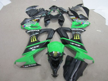 Kawasaki ZX10R 08-10 Verkleidungen - Schwarz Grünes Monster
