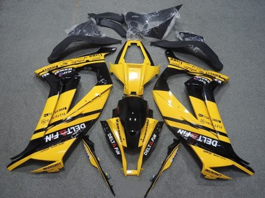 Kawasaki ZX10R 11-15 Verkleidungen - Gelb Schwarz Delt Fin