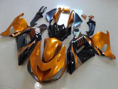 Kawasaki ZX14R ZZR 1400 06-11 Verkleidungen - Braun und Schwarz, kein Aufkleber