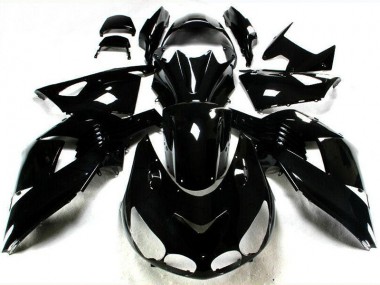 Kawasaki ZX14R ZZR 1400 06-11 Verkleidungen - Glänzend Schwarz
