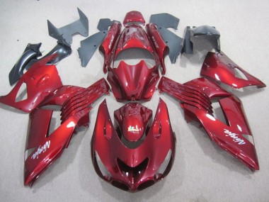 Kawasaki ZX14R ZZR 1400 06-11 Verkleidungen - Rot Weiß Ninja Aufkleber