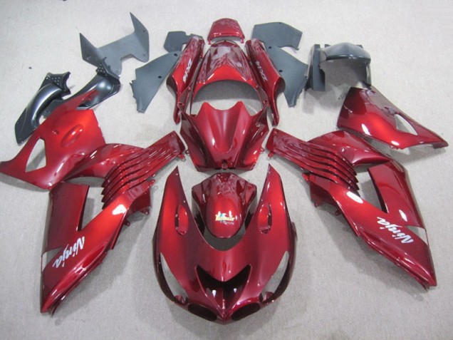 Kawasaki ZX14R ZZR 1400 06-11 Verkleidungen - Rot Weiß Ninja Aufkleber