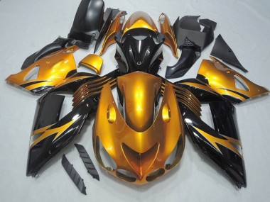 Kawasaki ZX14R ZZR 1400 06-11 Verkleidungen - Schwarz Gold