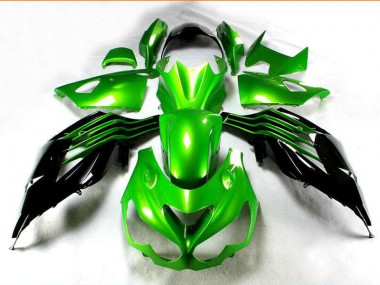 Kawasaki ZX14R ZZR 1400 12-21 Verkleidung - Schwarz Grün