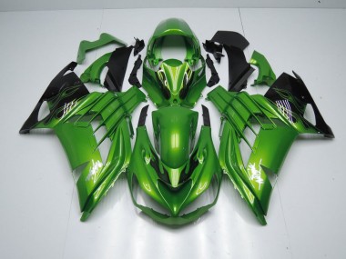 Kawasaki ZX14R ZZR 1400 12-21 Verkleidungen - Grüne Flamme