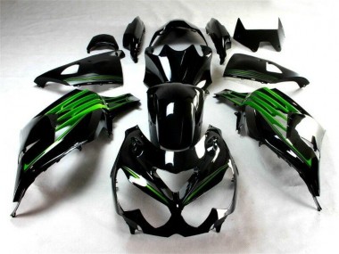 Kawasaki ZX14R ZZR 1400 12-21 Verkleidungen - Schwarz Grün