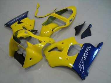 Kawasaki ZX6R 00-02 Verkleidungen - Gelb Blau