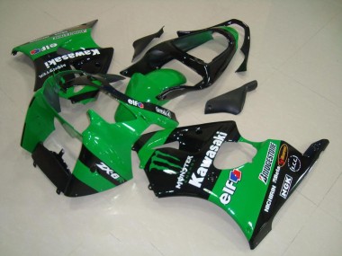 Kawasaki ZX6R 00-02 Verkleidungen - Grünes Monster