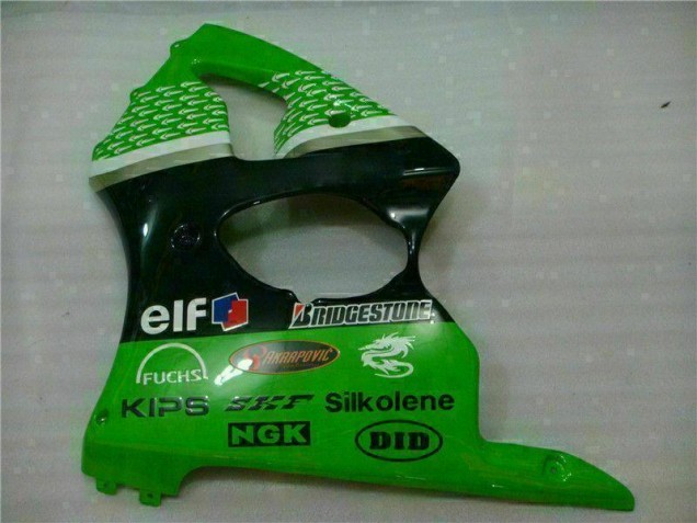Kawasaki ZX6R 00-02 Verkleidungen & Plastik - Grün Schwarz Kawasaki ZX6R 00-02 Verkleidungen & Plastik - Grün Schwarz