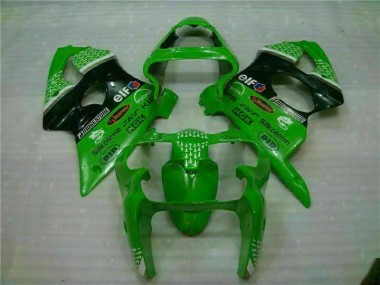 Kawasaki ZX6R 00-02 Verkleidungen & Plastik - Grün Schwarz