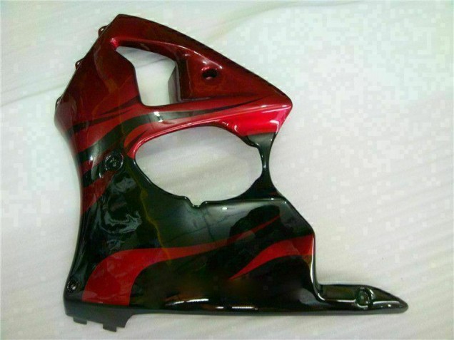 Kawasaki ZX6R 00-02 Verkleidungen - Rot Schwarz Kawasaki ZX6R 00-02 Verkleidungen - Rot Schwarz