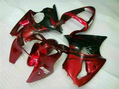 Kawasaki ZX6R 00-02 Verkleidungen - Rot Schwarz