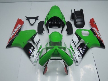 Kawasaki ZX6R 03-04 Verkleidungen - Grüne Motocard