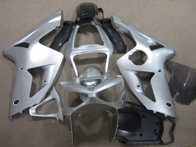 Kawasaki ZX6R 03-04 Verkleidungen - Silber Kawasaki ZX6R 03-04 Verkleidungen - Silber