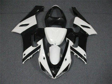 Kawasaki ZX6R 05-06 Verkleidung - Schwarz Weiß