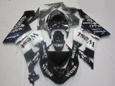 Kawasaki ZX6R 05-06 Verkleidung - Weiß Schwarz
