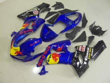 Kawasaki ZX6R 05-06 Verkleidungen - Blau Rot Bull