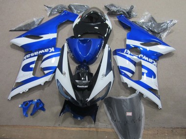 Kawasaki ZX6R 05-06 Verkleidungen - Blau Weiß