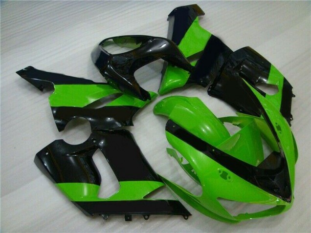 Kawasaki ZX6R 05-06 Verkleidungen - Grün Schwarz