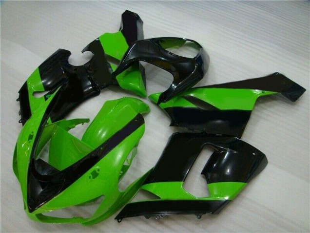 Kawasaki ZX6R 05-06 Verkleidungen - Grün Schwarz