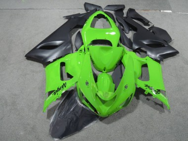 Kawasaki ZX6R 05-06 Verkleidungen - Grün Schwarzer Ninja 636