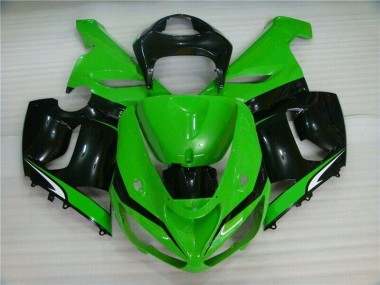 Kawasaki ZX6R 05-06 Verkleidungen - Grün Weiß Schwarz
