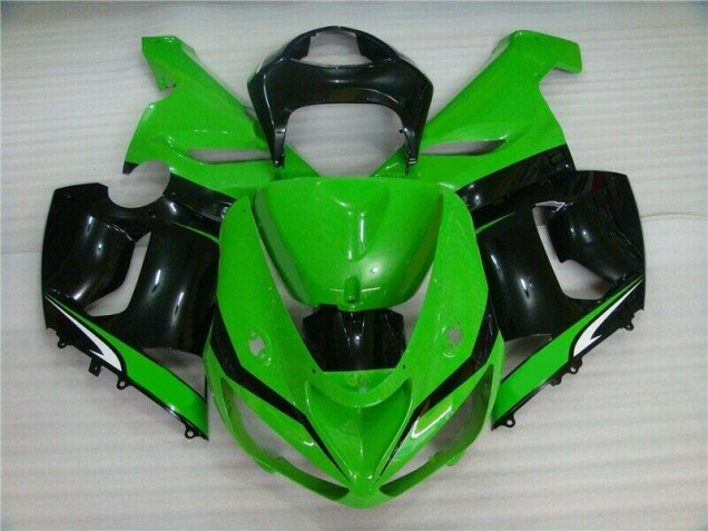 Kawasaki ZX6R 05-06 Verkleidungen - Grün Weiß Schwarz