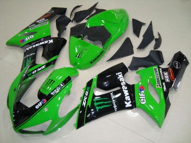 Kawasaki ZX6R 05-06 Verkleidungen - Grünes Monster
