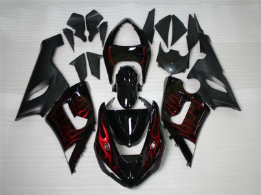 Kawasaki ZX6R 05-06 Verkleidungen - Rot Schwarz