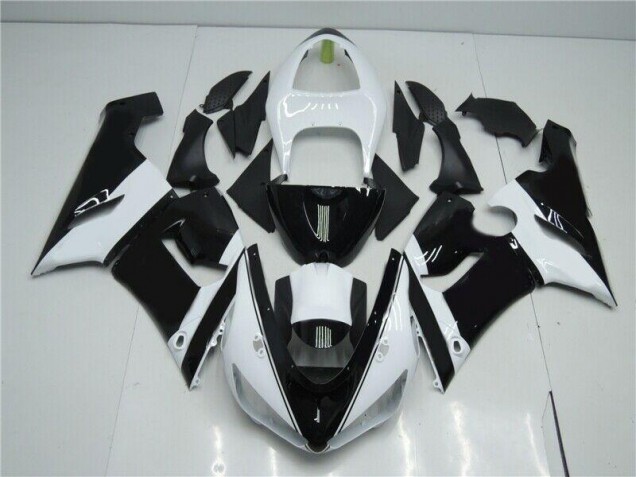 Kawasaki ZX6R 05-06 Verkleidungen - Schwarz Weiß Kawasaki ZX6R 05-06 Verkleidungen - Schwarz Weiß