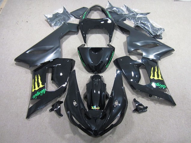 Kawasaki ZX6R 05-06 Verkleidungen - Schwarzer Grün Ninja Kawasaki ZX6R 05-06 Verkleidungen - Schwarzer Grün Ninja