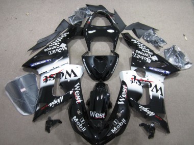 Kawasaki ZX6R 05-06 Verkleidungen - Schwarzer West Mobil Ninja 636